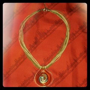 Art glass necklace
